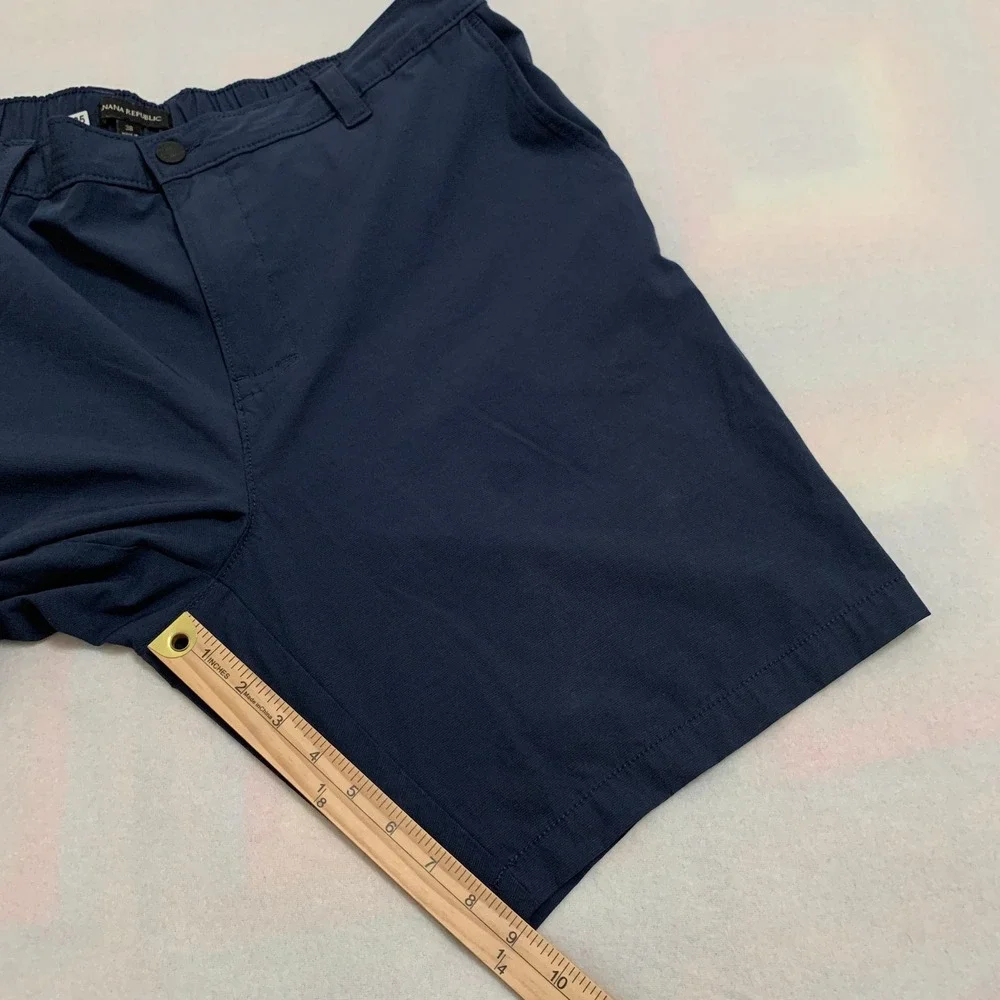 Banana Republic Performance Shorts Mens Size 38 Navy Blue Stretch Golf 9